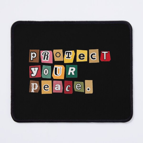Item preview, Protect Your Peace Colorful Retro Collage Letters designed and sold by angryneson52.