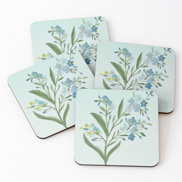 Item preview, Forget-Me-Not Flower Watercolour Illustration – Memorial & Remembrance Art designed and sold by LLilyArt.