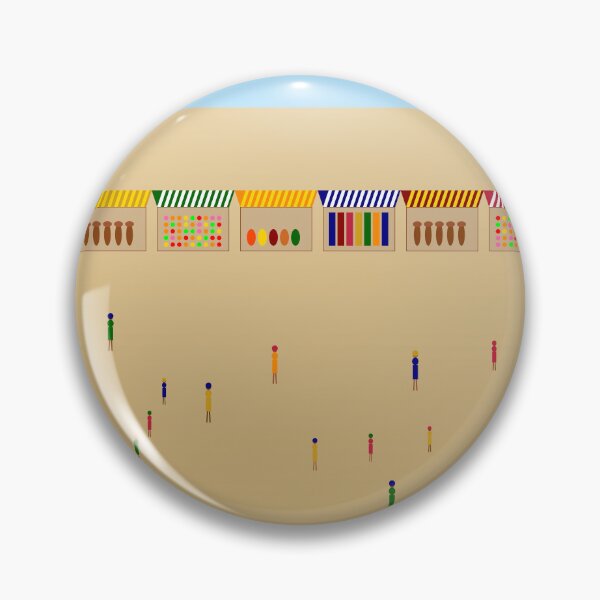 Item preview, African Market Day Colorful Stalls People Culture Art  designed and sold by AfricanArtHub.