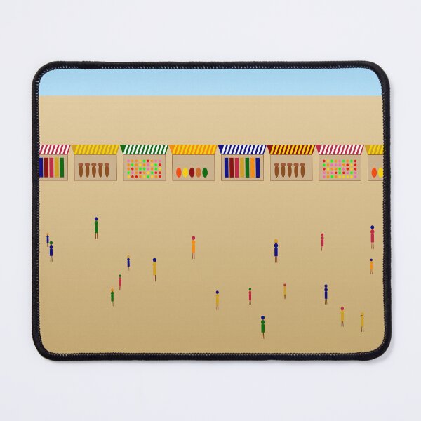 Item preview, African Market Day Colorful Stalls People Culture Art  designed and sold by AfricanArtHub.