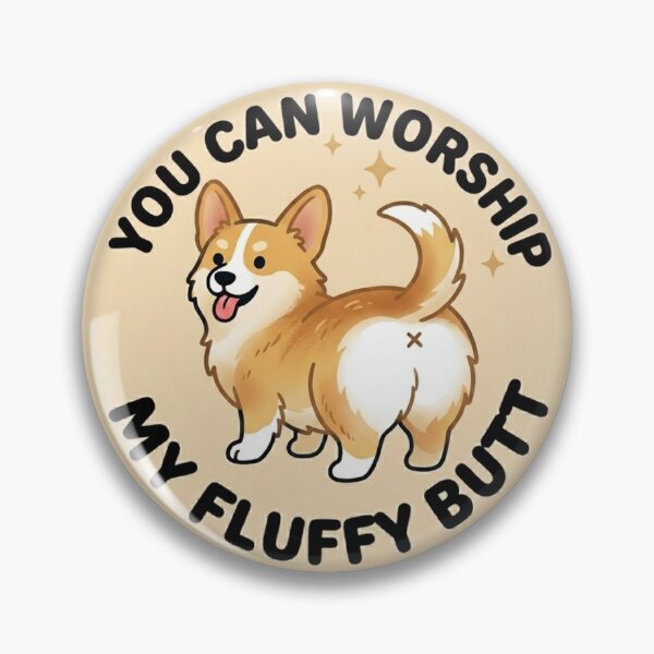 Item preview, You Can Worship My Fluffy Butt – Cute Gold Corgi Doodle designed and sold by DailyStruggleCo.