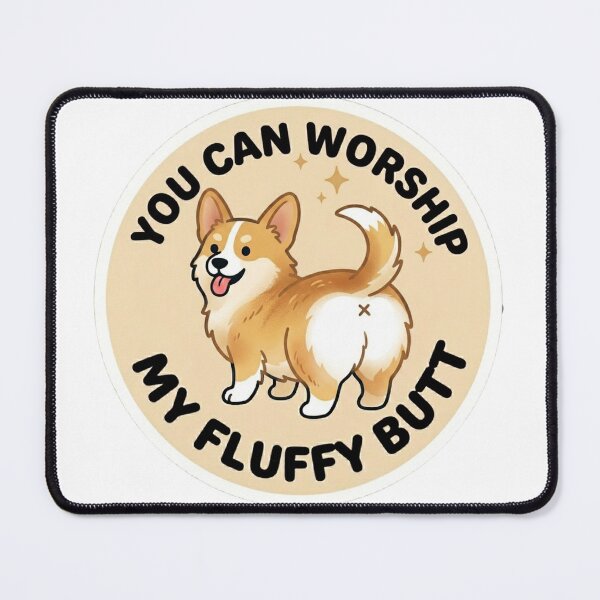 Item preview, You Can Worship My Fluffy Butt – Cute Gold Corgi Doodle designed and sold by DailyStruggleCo.