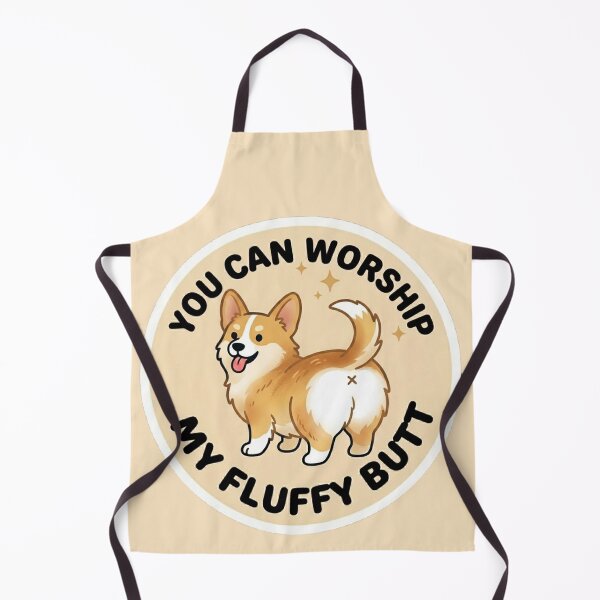 Item preview, You Can Worship My Fluffy Butt – Cute Gold Corgi Doodle designed and sold by DailyStruggleCo.