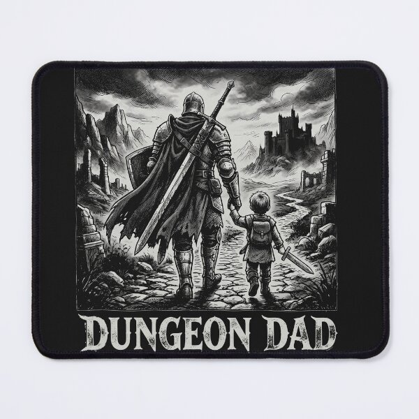 Item preview, Dungeon Dad Fantasy RPG Knight And Child Vintage designed and sold by AdyKurniawan.