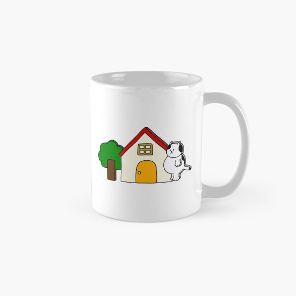 Item preview, flat Cat, house and tree designed and sold by superbaechoo.