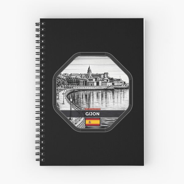 Item preview, Gijon Spain Linocut Style  designed and sold by Thistle-TShop.