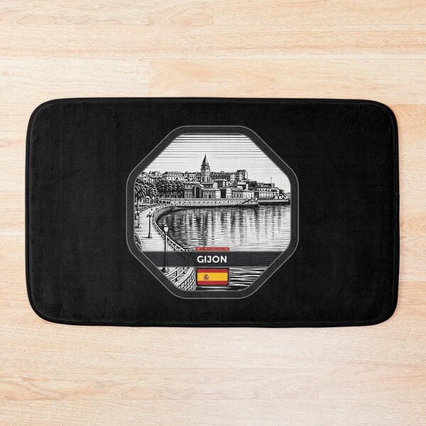 Item preview, Gijon Spain Linocut Style  designed and sold by Thistle-TShop.