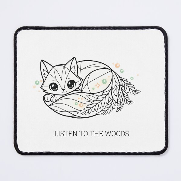Item preview, Whispering Forest Fox Spirit Minimalist Line Art designed and sold by tineldesign.
