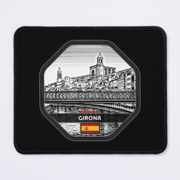 Item preview, Girona Spain Linocut Style designed and sold by Thistle-TShop.