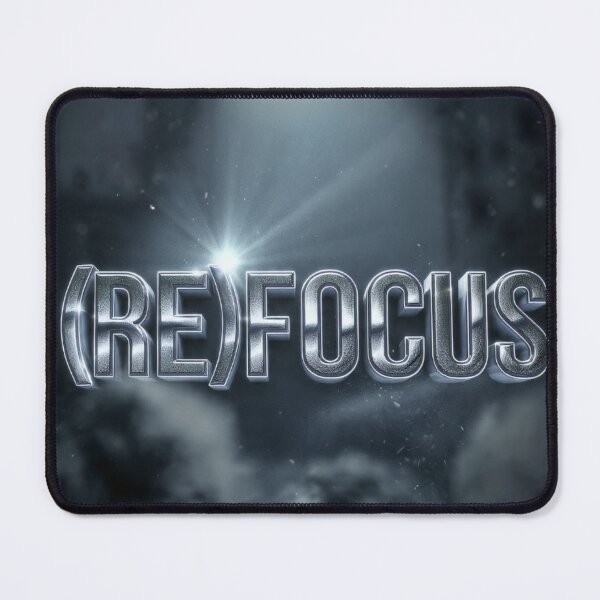 Item preview, (RE)FOCUS - Chrome Metallic Motivational Spotlight Typography designed and sold by RAMHEARTS.
