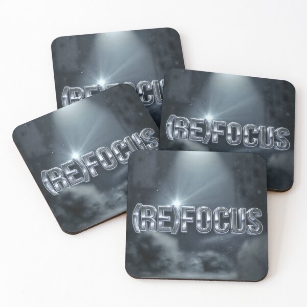 Item preview, (RE)FOCUS - Chrome Metallic Motivational Spotlight Typography designed and sold by AiNaturalsOnly.
