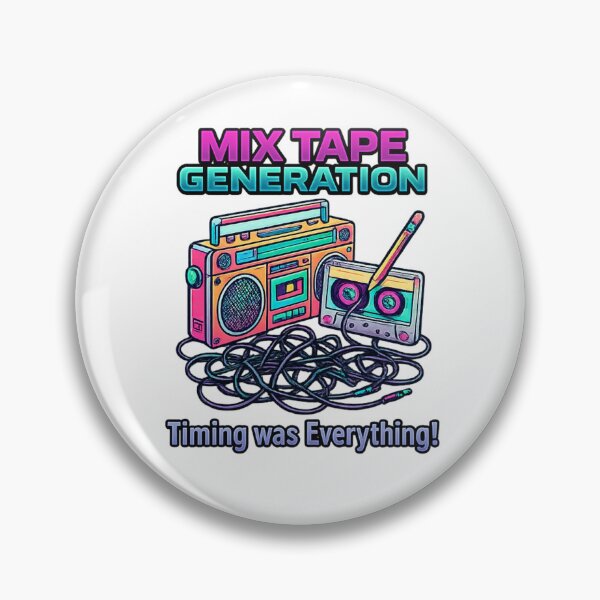 Item preview, Mix Tape Generation - Timing Was Everything! RTetro cassette & Boombox Nostalgia Design designed and sold by WisdomInColor.