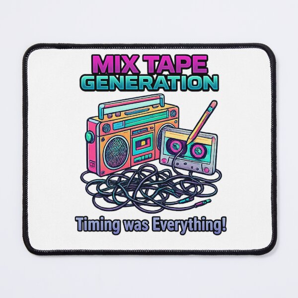 Item preview, Mix Tape Generation - Timing Was Everything! RTetro cassette & Boombox Nostalgia Design designed and sold by WisdomInColor.