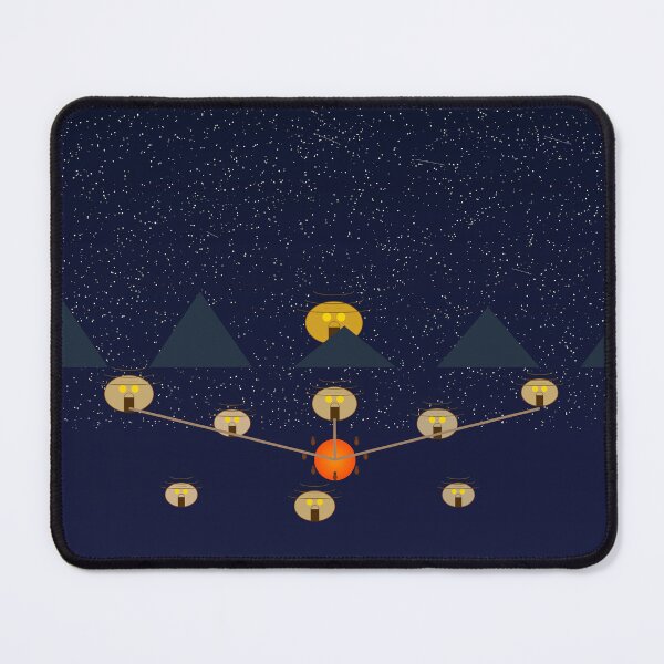 Item preview, African Village Night Stars Fire Huts Community Art designed and sold by AfricanArtHub.