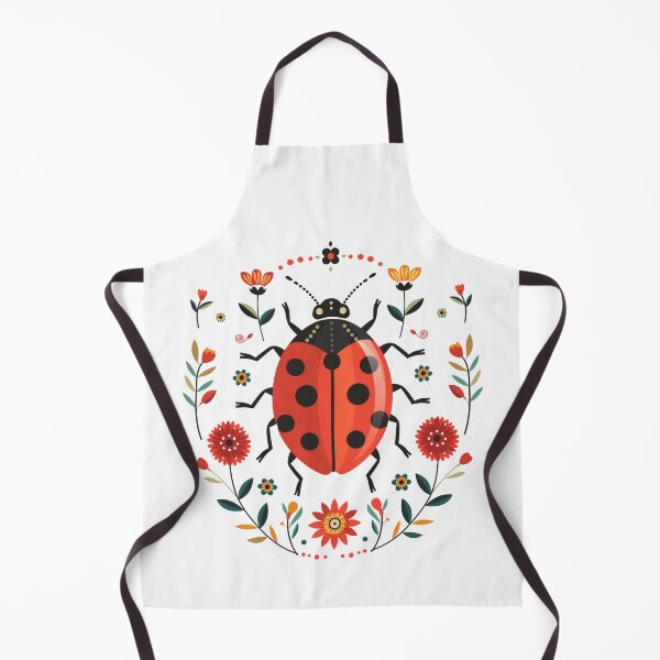 Item preview, Scandinavian Folk Art, Ladybug With Flowers designed and sold by xiao xuans.