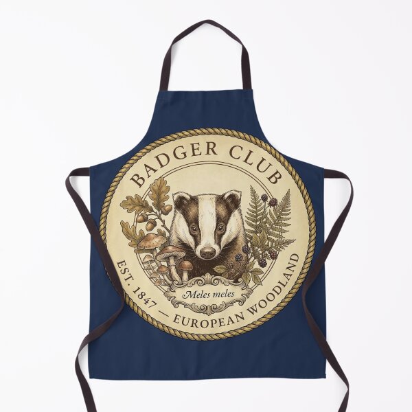 Item preview, Badger Club Vintage Badge European Woodland Art designed and sold by CalmCapy Co.