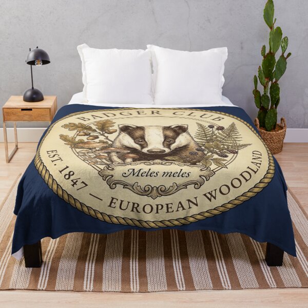 Item preview, Badger Club Vintage Badge European Woodland Art designed and sold by CalmCapy Co.