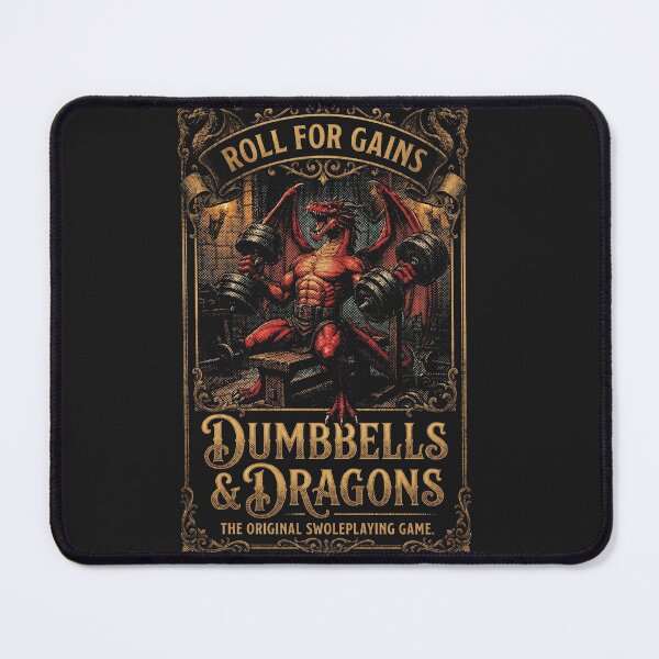 Item preview, Dumbbells And Dragons Roll For Gains Swoleplaying Game TTRPG designed and sold by AdyKurniawan.
