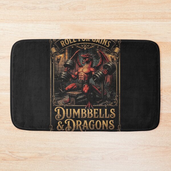 Item preview, Dumbbells And Dragons Roll For Gains Swoleplaying Game TTRPG designed and sold by AdyKurniawan.