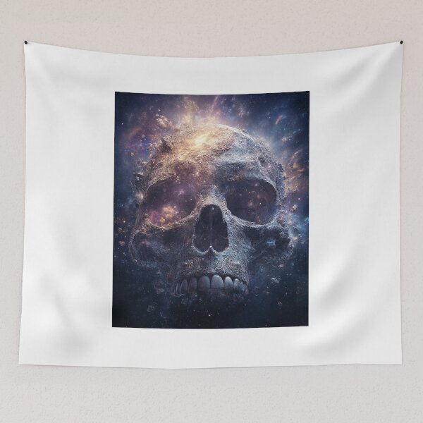 Item preview,  One Hundred Billion Skeleton Rock Gods Alien Cosmos — Ultimate Catastrophic Art Print designed and sold by CosmicRockArt.