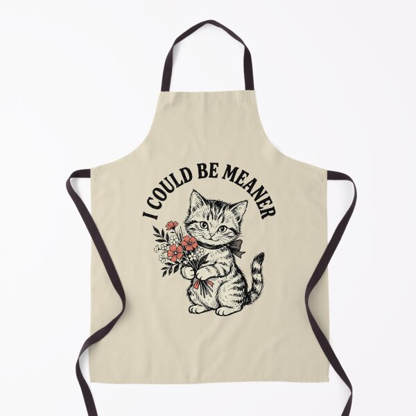 Item preview, I Could Be Meaner - Vintage Sarcastic Cat designed and sold by dudelinart.