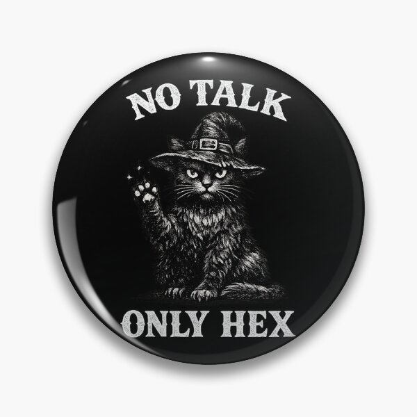 Item preview, Witch Cat “No Talk Only Hex” Shirt – Funny black witch cat in vintage engraving style designed and sold by Lichtisign.