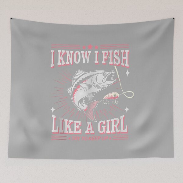 Item preview, Fish Like a Girl Fish Fun Fishing Girls Funny Fisherman Joke Tank Top designed and sold by ArleneRowe.