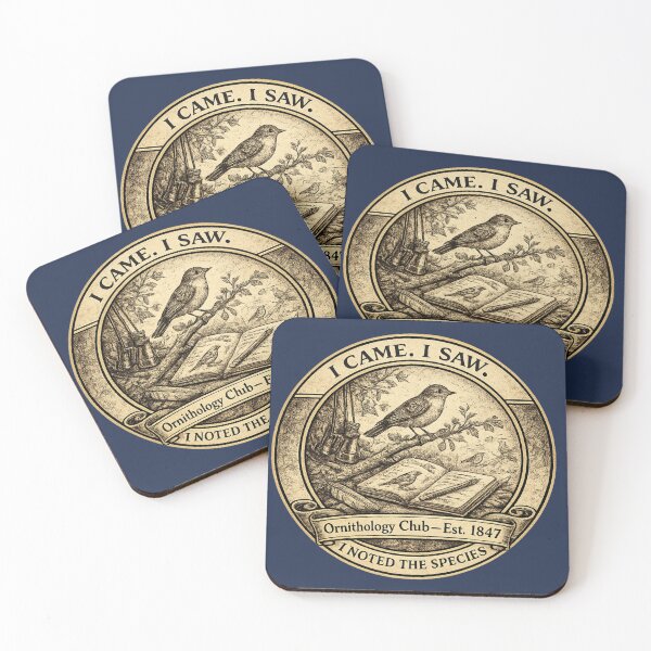 Item preview, I Came I Saw I Noted the Species Ornithology Club designed and sold by CalmCapy Co.