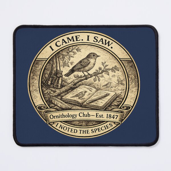 Item preview, I Came I Saw I Noted the Species Ornithology Club designed and sold by CalmCapy Co.