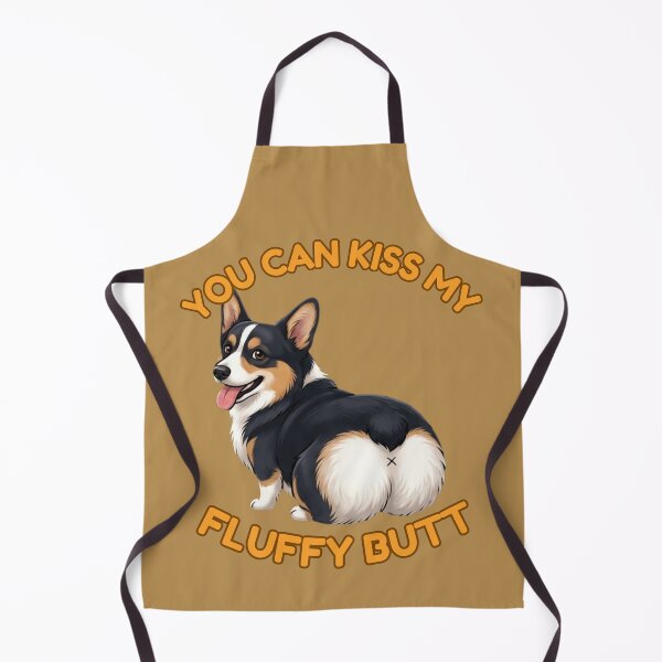 Item preview, You Can Kiss My Fluffy Butt – Funny Tricolor Corgi Meme designed and sold by DailyStruggleCo.