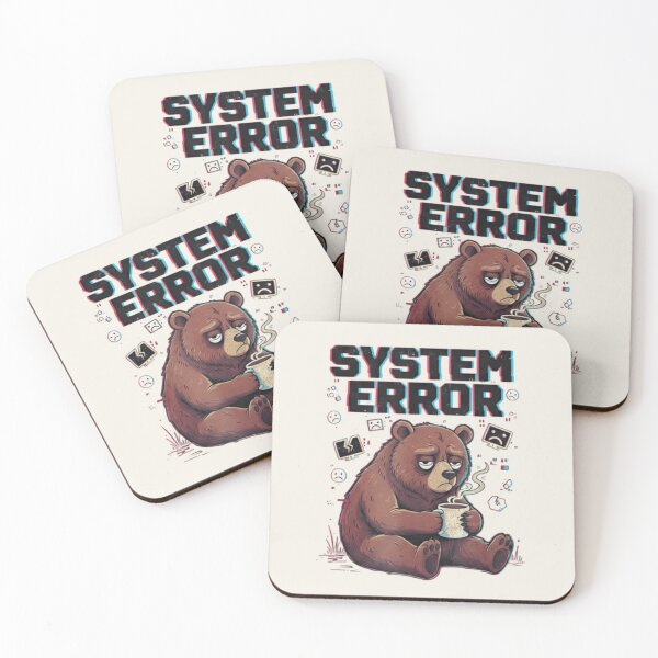 Item preview, System Error Bear Shirt – Funny Tired Bear Meme Graphic T-shirt designed and sold by ZyxDes.