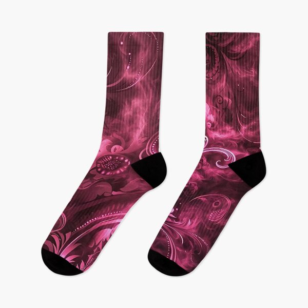 Item preview, Pink Gothic Baroque Floral Smoke Pattern designed and sold by dahliyagh.