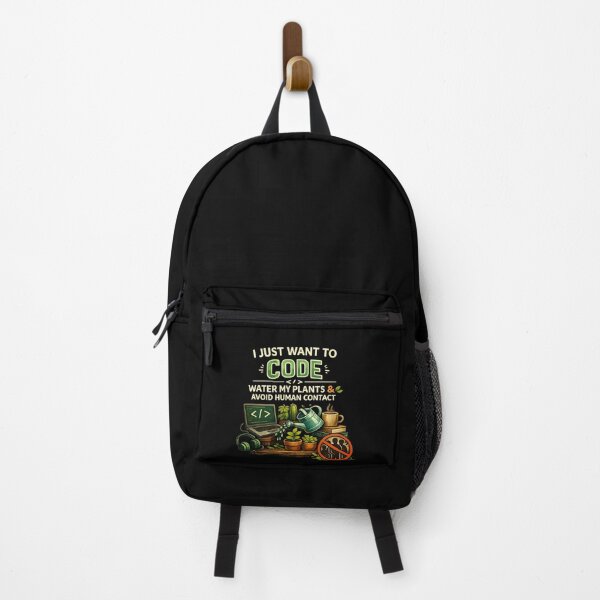 Item preview, I Just Want to Code, Water My Plants & Avoid Human Contact | Funny Introvert Programmer Design designed and sold by Cutie Galore.