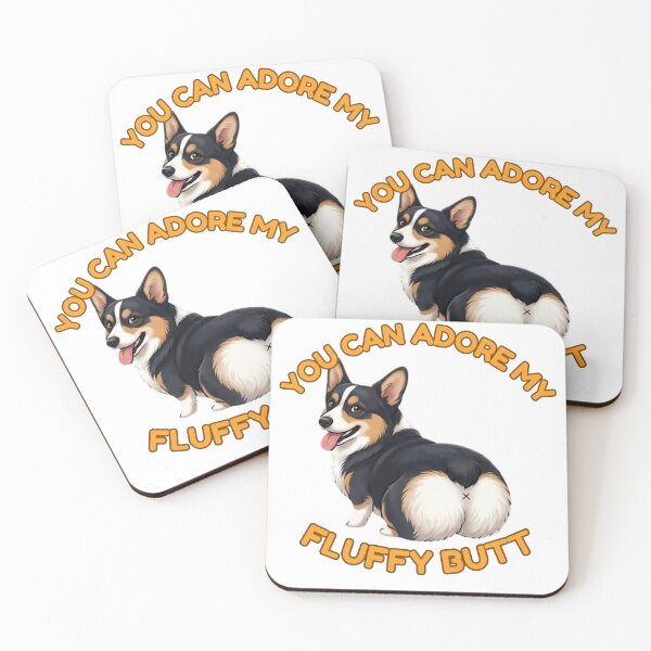 Item preview, You Can Adore My Fluffy Butt – Funny Tricolor Corgi Meme designed and sold by DailyStruggleCo.