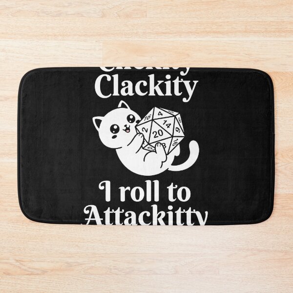 Item preview, Clickity Clackity I Roll To Attackitty Cute Cat D20 RPG designed and sold by AdyKurniawan.