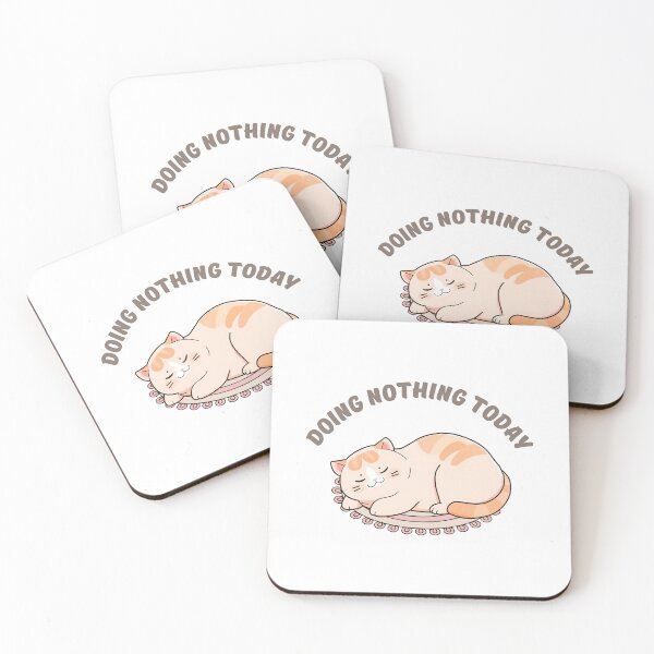 Item preview, Doing Nothing Today Lazy Cat Quote designed and sold by yuki-hana.