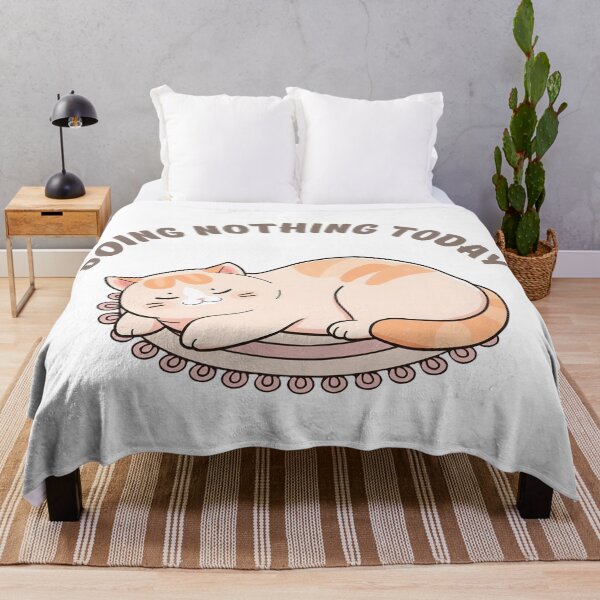 Item preview, Doing Nothing Today Lazy Cat Quote designed and sold by yuki-hana.