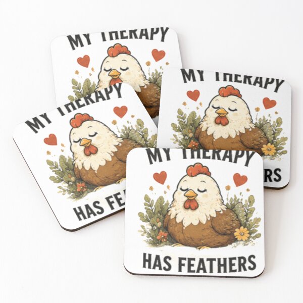 Item preview, My Therapy Has Feathers - Cute Sleeping Chicken designed and sold by GUINewAlex.