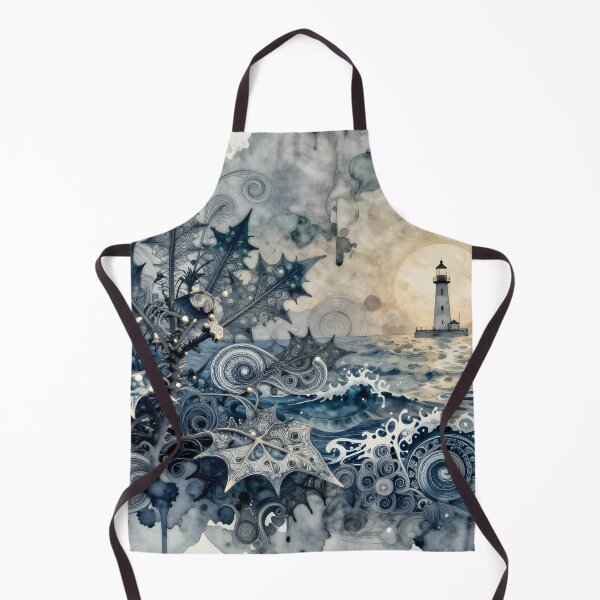 Item preview, Watercolor Seascape with Lighthouse designed and sold by sigmaartstudio.
