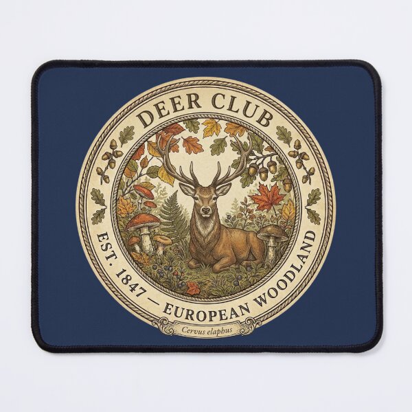 Item preview, Deer Club Vintage Badge European Woodland Art designed and sold by CalmCapy Co.