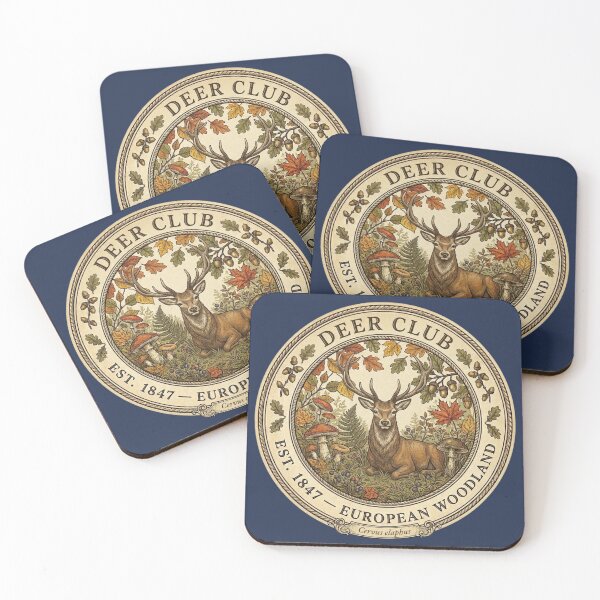 Item preview, Deer Club Vintage Badge European Woodland Art designed and sold by CalmCapy Co.
