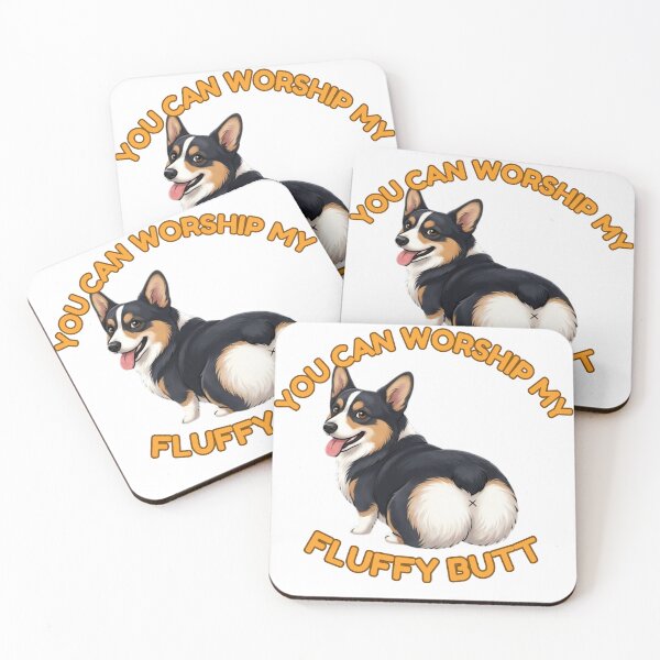 Item preview, You Can Worship My Fluffy Butt – Funny Tricolor Corgi Meme designed and sold by DailyStruggleCo.