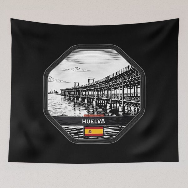 Item preview, Huelva Spain Linocut Style  designed and sold by Thistle-TShop.