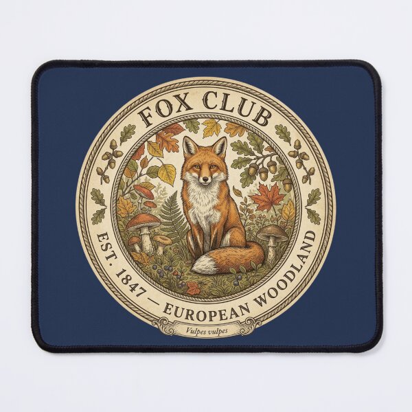 Item preview, Fox Club Vintage Badge European Woodland Art designed and sold by CalmCapy Co.