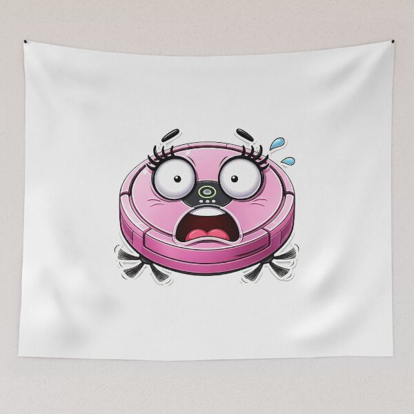 Item preview, Pink Crying Robot Vacuum designed and sold by OksArtStudio.