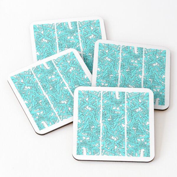 Item preview, Turquoise Chaos Triptych designed and sold by Periartwork.