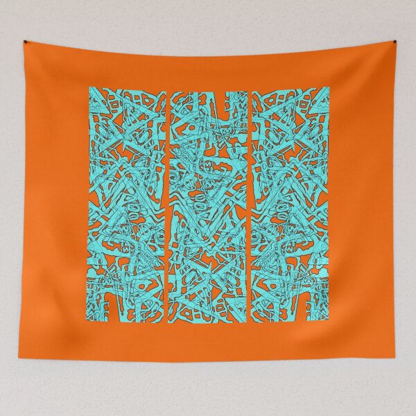 Item preview, Turquoise Chaos Triptych designed and sold by Periartwork.