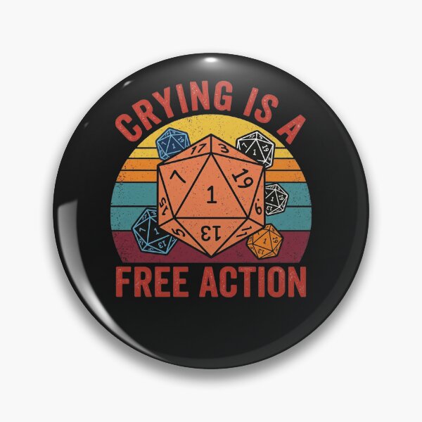 Item preview, Crying Is A Free Action Tabletop RPG Critical Miss Retro designed and sold by AdyKurniawan.