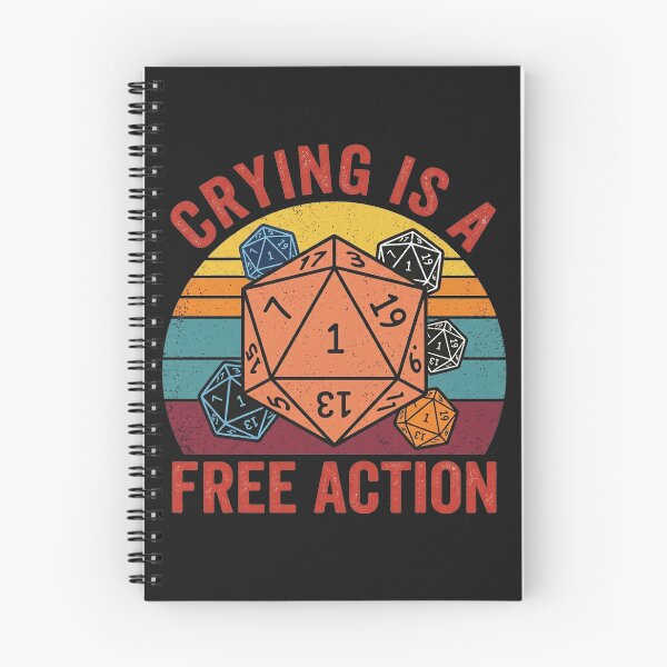 Item preview, Crying Is A Free Action Tabletop RPG Critical Miss Retro designed and sold by AdyKurniawan.