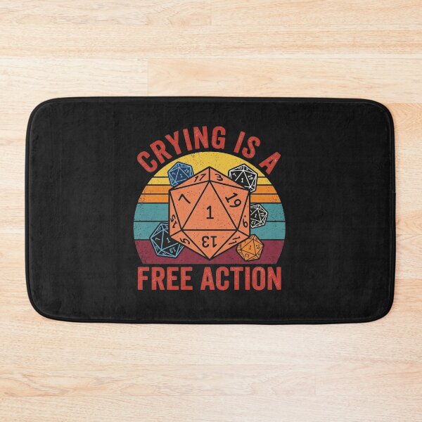 Item preview, Crying Is A Free Action Tabletop RPG Critical Miss Retro designed and sold by AdyKurniawan.